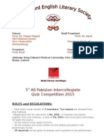 5 All Pakistan Intercollegiate Quiz Competition 2015: Patron Staff President