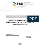 codul de contuita etica audit public intern