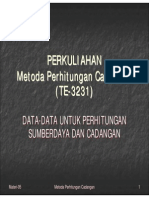Materi MPC 05 Data Data Untuk Perhitungan Cadangan
