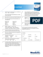 Wonderlic Scholastic Level Exam: Sample Questions