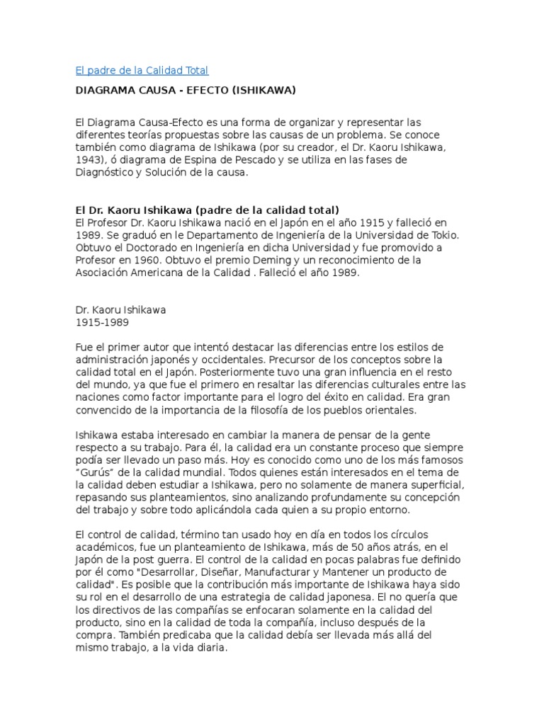 El Padre de La Calidad Total
