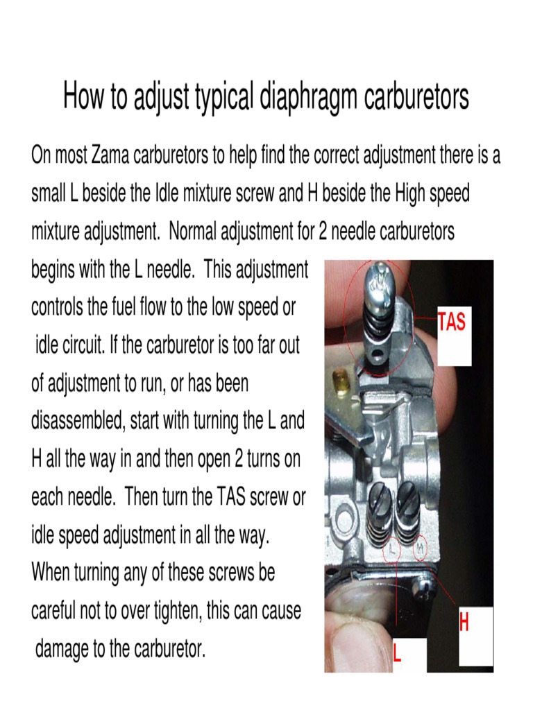 How to Adjust Carburetor Carburetor Clutch