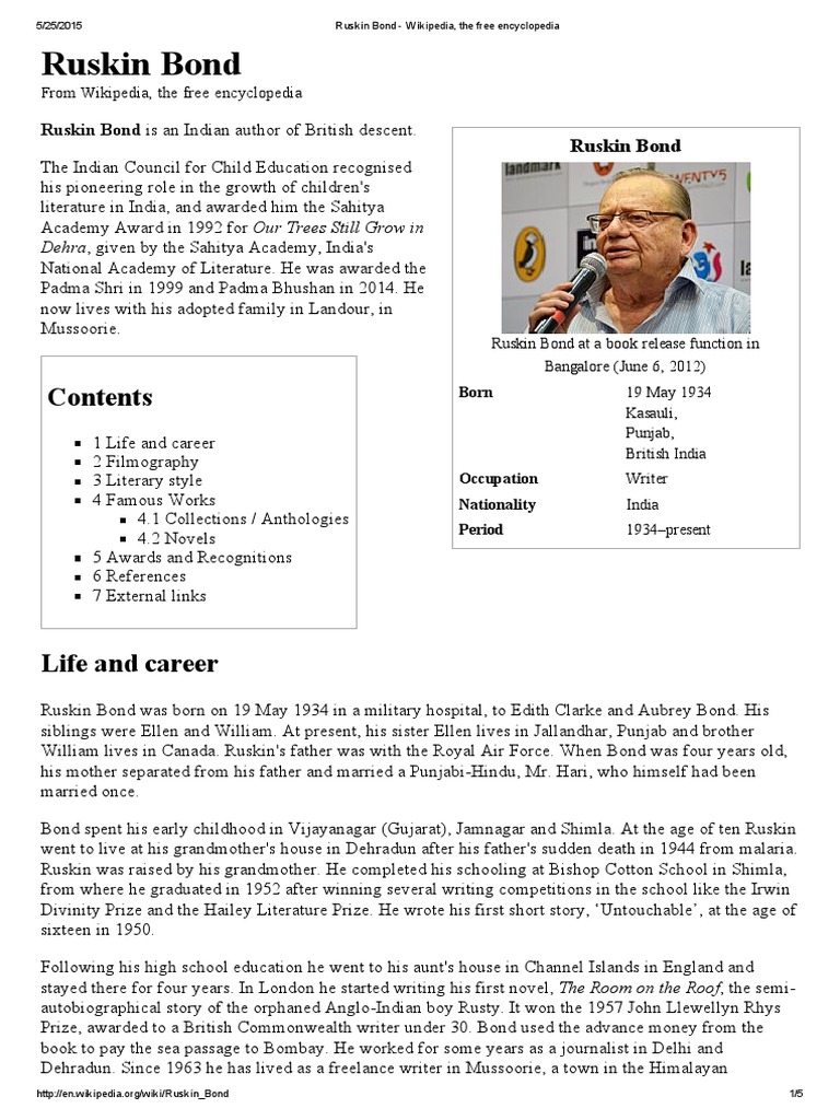 ruskin bond biography in english pdf