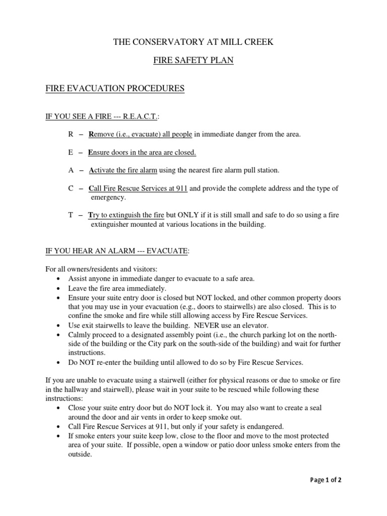 Fire Safety Plan PDF Fire Safety Public Safety