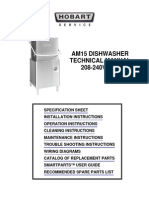 Dishwasher Hobart AM15 User Manual