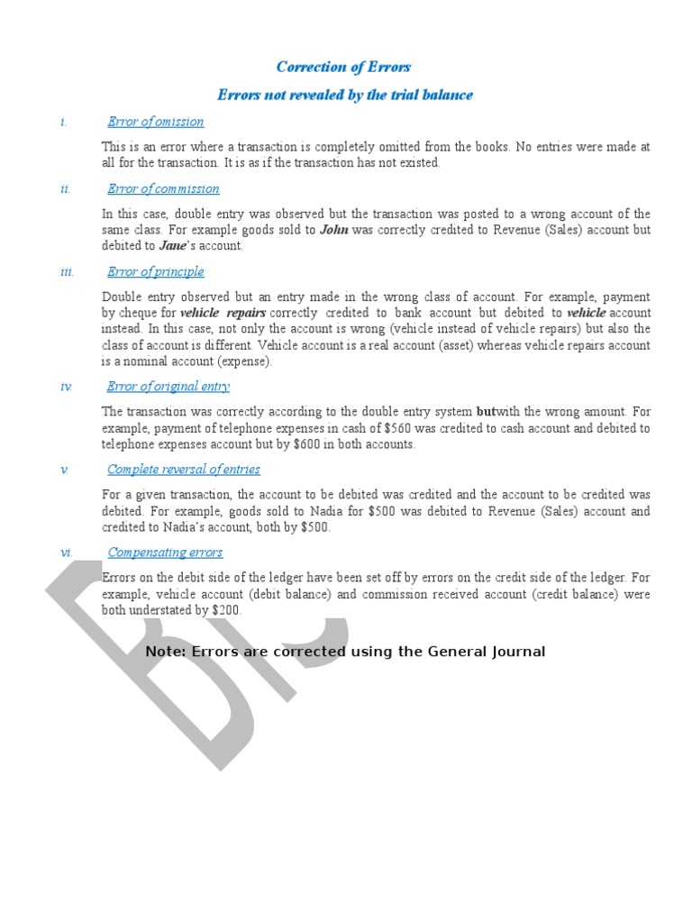Accounting errors essay picture