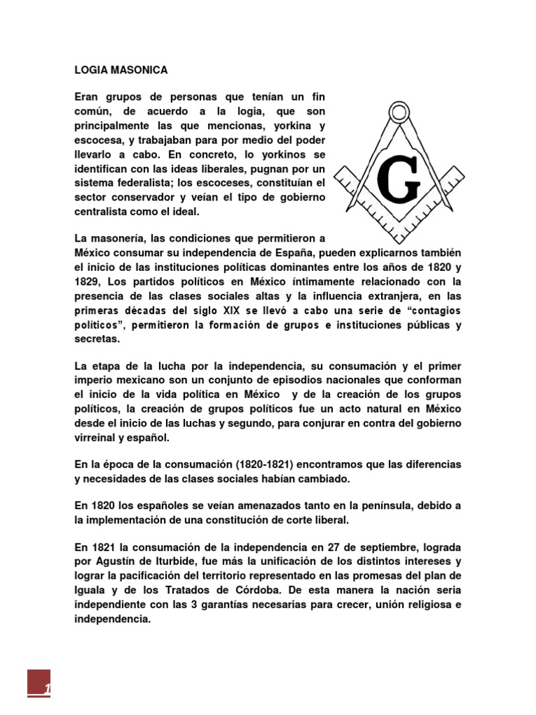 Logia Masonica PDF PDF Masonería México