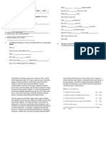 Diagnostic Evaluation: Name Surname Grade Score