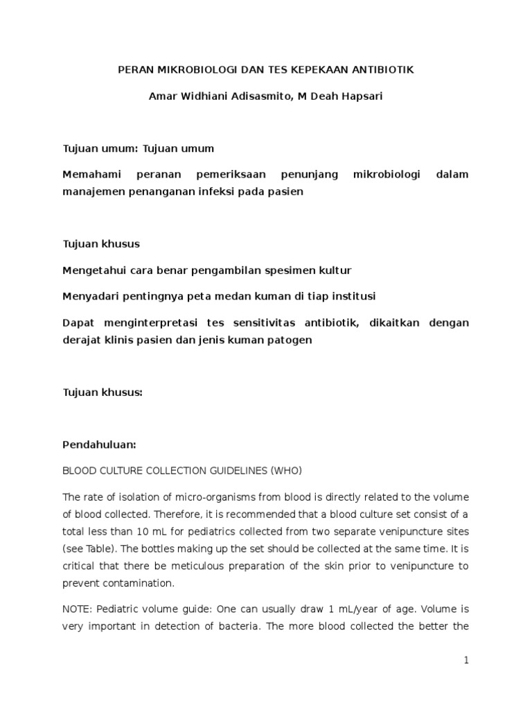 Kuliah WORD Peran Mikrob n Tes Kepekaan Antimicrobial Kuliah WORD Peran Mikrob n Tes Kepekaan Antimicrobial