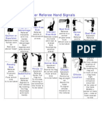Soccer referee hand signals guide