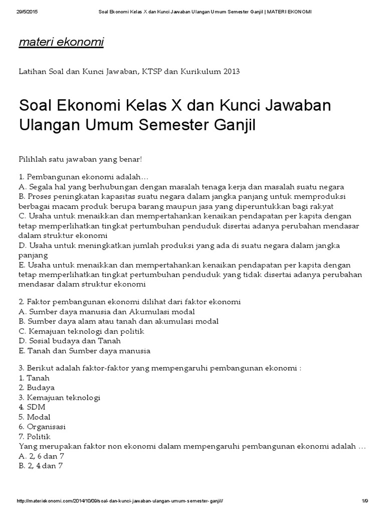 Soal Dan Jawaban Administrasi Umum Kelas 10 Guru Galeri