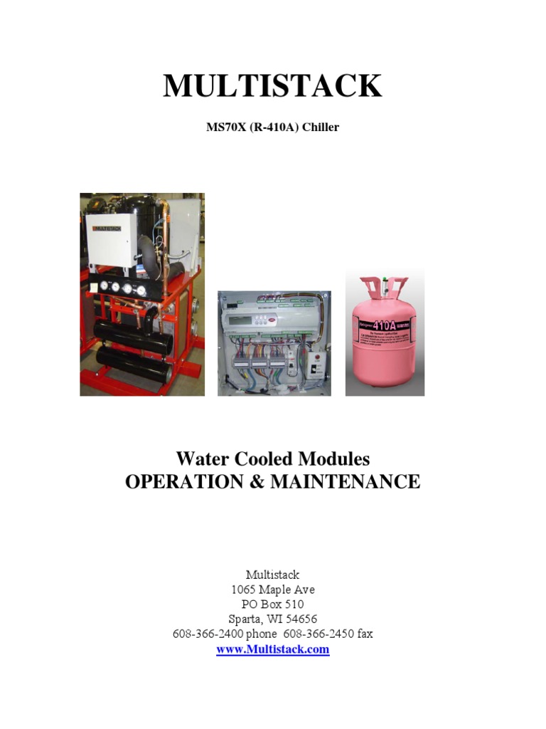 Multistack MS70X Chiller Manual | PDF | Heat Exchanger | Home Appliance