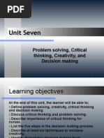 Download Unit 7-Problem solving Critical thinking Creativity and Decision makingppt by Minlik-alew Dejenie SN267183739 doc pdf