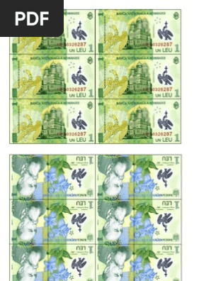 Bancnota De 1 Leu Fata Verso