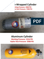 Carbon-Wrapped Cylinder: Working Pressure-4500 PSI Hydro-Test Pressure - 7500 PSI