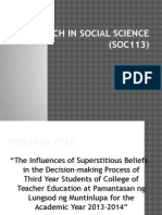 Research in Social Science