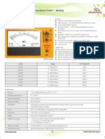 Insulation Tester - Analog: Features
