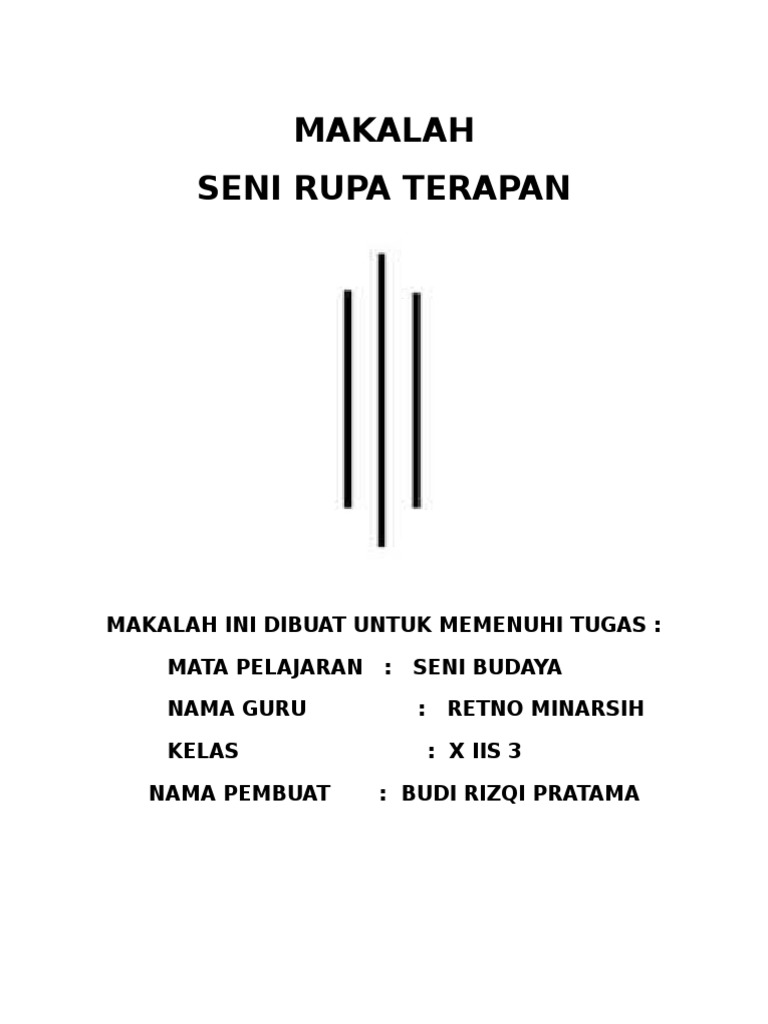 Makalah Seni Rupa Terapan Anisa Nursiah