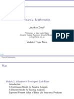 Financial Mathematics Module on Valuing Contingent Cash Flows