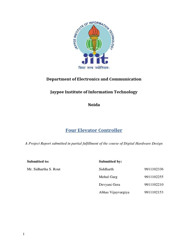 Four Elevator COntroller | PDF | Elevator | Control System