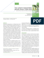 Lactose Content in Typical Italian Gorgonzola Cheese: A Pilot Study