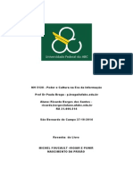 A Menos Vigiar e Punir - Focault - Sociedade de Controle - Ricardo - Borges - RA 21.000.514