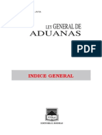 LEY GENERAL DE ADUANAS: ÍNDICE GENERAL