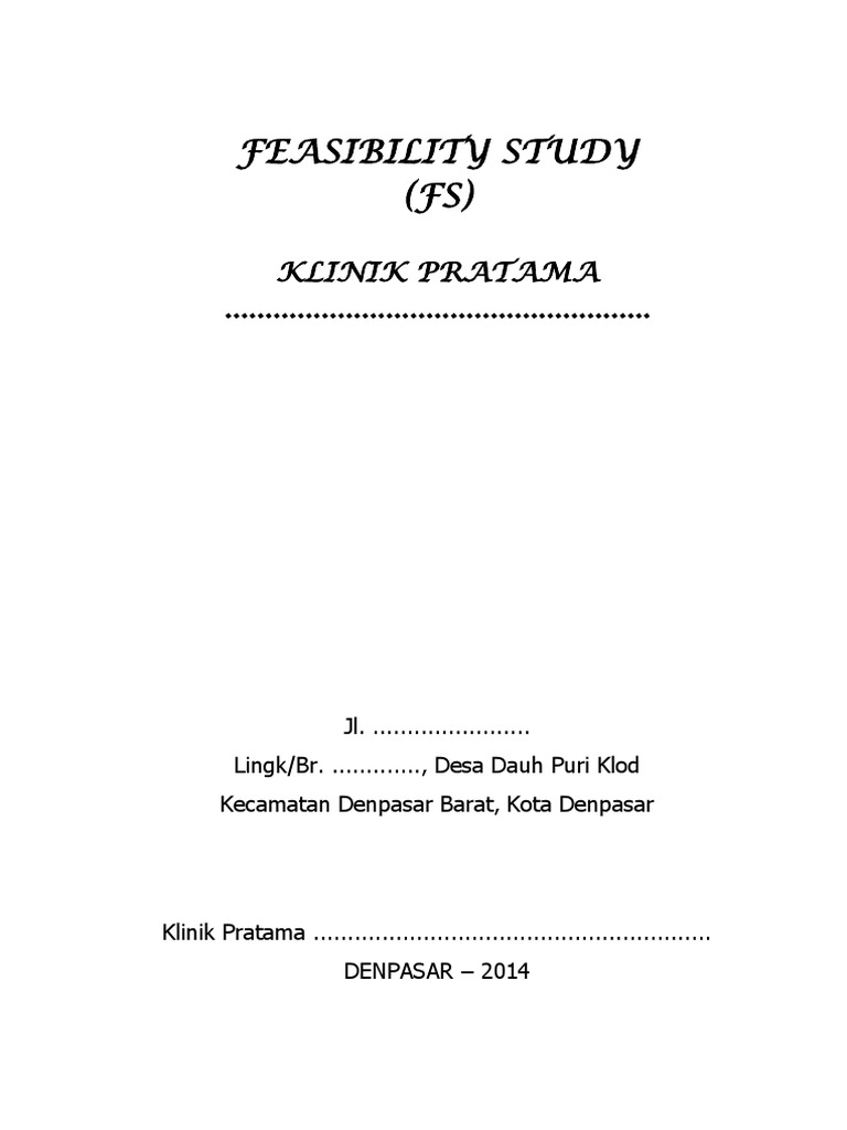 14. Contoh FS Klinik Pratama Dr.januardana