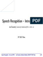 Speech Recognition – Intro and DTW