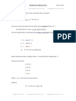 16175616 Quadratic Equations Algebra Revision Notes From GCSE Maths Tutor