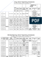 Spring-Summer 2010 Teaching Plan