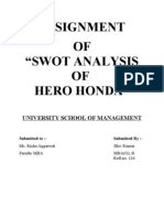 Hero Honda Swot