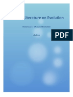 DNA and Evolution Paper 3