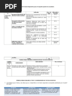 Matriz prueba diagnóstico Comunicación 2do sec