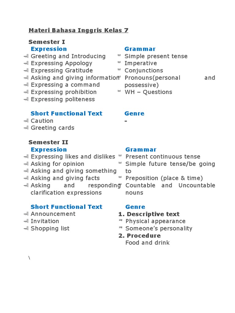 Bahasa Inggris Kelas 7 Pdf
