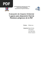 Disposición Final de Residuos Peligrosos en La RM