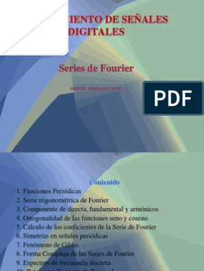 Series De Fourier Densidad Espectral Series De Fourier