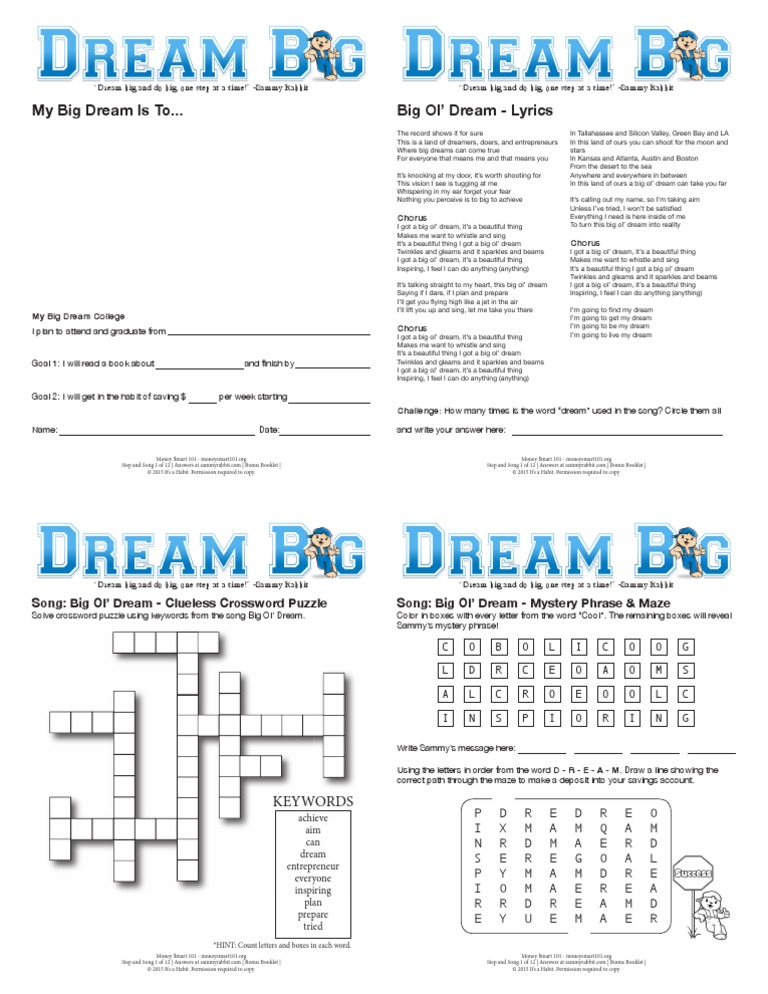 Big Ol Dream Booklet Leisure scribd