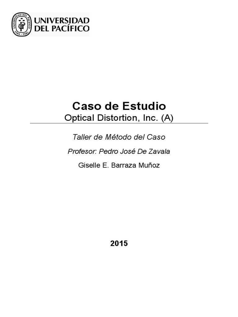Optical Distortion, Inc PDF Distribución Marketing