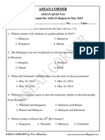 Asean Quiz 62