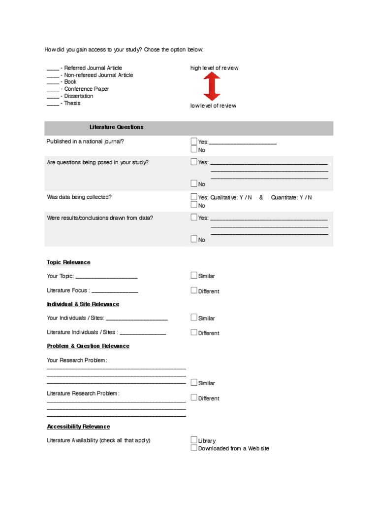 Study Access and Literature Evaluation Guide | PDF | Career & Growth