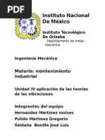 Unidad IV Aplicación de La Teoría de Las Vibraciones