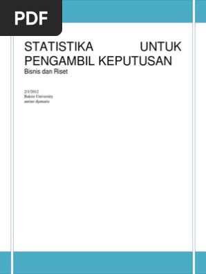 Statistika Untuk Bisnis Dan Riset