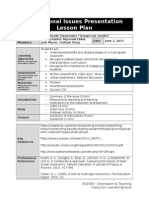 Education Issues Lesson Plan - Template