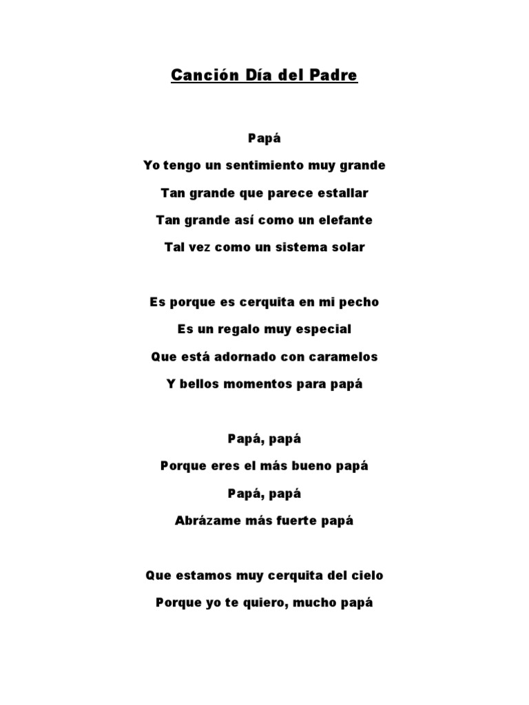 Cancion Dia Del Padre | PDF