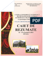 Caiet de Rezumate - Conferinta Nationala de Hematologie 2014