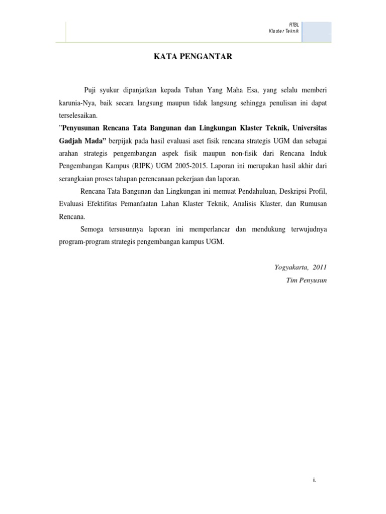 Laporan Rtbl Teknik Ugm