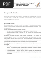 Ficha Informativa - Categorias Da Narrativa