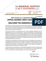 Appeal Against Jaya'S Case Verdict: Welcome The Karnatka Decision