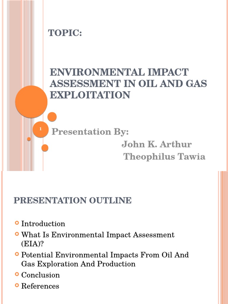 Environmental Impact in Oil & Gas EIA | PDF | Environmental Impact ...